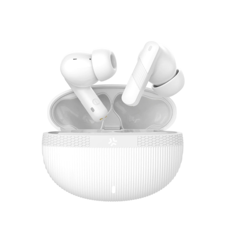 CELLY FEATSOUND ARICOLARI IN-EAR TRUE WIRELESS ANC CANCELLAZIONE ATTIVA DEL RUMORE CON CUSTODIA DI RICARICA USB-C BIANCO